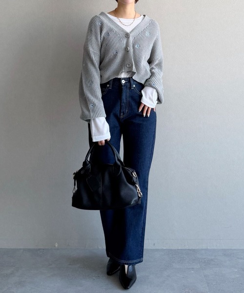 mysty woman（ミスティウーマン）の「【WEB限定】シアーマカロンＴ  452408（Tシャツ/カットソー・レディース・オレンジ/ライトグレー/ピンク/ブラック/ライトブルー/グレー/オフホワイト・FREE）」の8枚目の写真