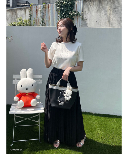 Miffy（ ミッフィー）の「miffy 総柄プリーツスカート（スカート・レディース・ピンク/グレー/オフホワイト/ブラック・FREE）」の10枚目の写真