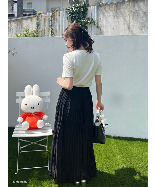 Miffy（ ミッフィー）の「miffy 総柄プリーツスカート（スカート・レディース・ピンク/グレー/オフホワイト/ブラック・FREE）」の11枚目の写真