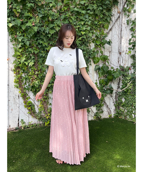 Miffy（ ミッフィー）の「miffy 総柄プリーツスカート（スカート・レディース・ピンク/グレー/オフホワイト/ブラック・FREE）」の13枚目の写真