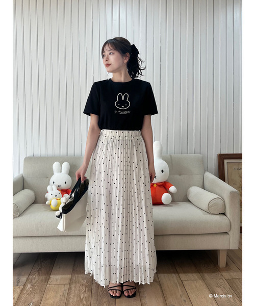 Miffy（ ミッフィー）の「miffy 総柄プリーツスカート（スカート・レディース・ピンク/グレー/オフホワイト/ブラック・FREE）」の16枚目の写真