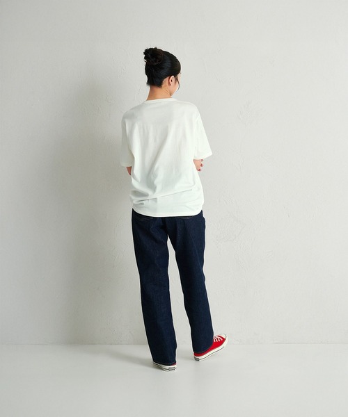 MIKI HOUSE(ミキハウス)の「【WEB限定】ワッペンロゴ半袖Tシャツ(大人用)(Tシャツ/カットソー・レディース・サーモンピンク/ブルー系その他/ブラック/パープル/グリーン/ホワイト・L(175-185cm)/M(165-175cm)/S(155-165cm))」の11枚目の写真