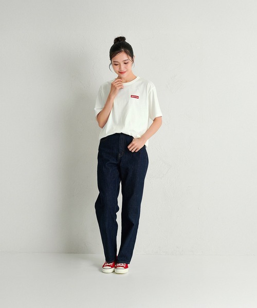 MIKI HOUSE(ミキハウス)の「【WEB限定】ワッペンロゴ半袖Tシャツ(大人用)(Tシャツ/カットソー・レディース・サーモンピンク/ブルー系その他/ブラック/パープル/グリーン/ホワイト・L(175-185cm)/M(165-175cm)/S(155-165cm))」の12枚目の写真