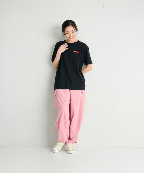MIKI HOUSE(ミキハウス)の「【WEB限定】ワッペンロゴ半袖Tシャツ(大人用)(Tシャツ/カットソー・レディース・サーモンピンク/ブルー系その他/ブラック/パープル/グリーン/ホワイト・L(175-185cm)/M(165-175cm)/S(155-165cm))」の14枚目の写真