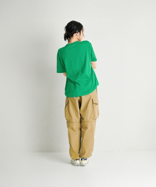 MIKI HOUSE(ミキハウス)の「【WEB限定】ワッペンロゴ半袖Tシャツ(大人用)(Tシャツ/カットソー・レディース・サーモンピンク/ブルー系その他/ブラック/パープル/グリーン/ホワイト・L(175-185cm)/M(165-175cm)/S(155-165cm))」の15枚目の写真