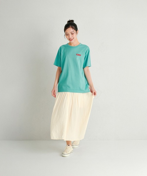 MIKI HOUSE(ミキハウス)の「【WEB限定】ワッペンロゴ半袖Tシャツ(大人用)(Tシャツ/カットソー・レディース・サーモンピンク/ブルー系その他/ブラック/パープル/グリーン/ホワイト・L(175-185cm)/M(165-175cm)/S(155-165cm))」の18枚目の写真