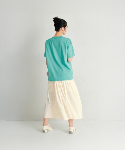 MIKI HOUSE(ミキハウス)の「【WEB限定】ワッペンロゴ半袖Tシャツ(大人用)(Tシャツ/カットソー・レディース・サーモンピンク/ブルー系その他/ブラック/パープル/グリーン/ホワイト・L(175-185cm)/M(165-175cm)/S(155-165cm))」の19枚目の写真