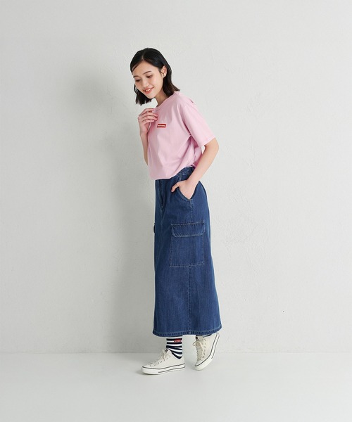 MIKI HOUSE(ミキハウス)の「【WEB限定】ワッペンロゴ半袖Tシャツ(大人用)(Tシャツ/カットソー・レディース・サーモンピンク/ブルー系その他/ブラック/パープル/グリーン/ホワイト・L(175-185cm)/M(165-175cm)/S(155-165cm))」の21枚目の写真