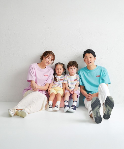 MIKI HOUSE(ミキハウス)の「【WEB限定】ワッペンロゴ半袖Tシャツ(大人用)(Tシャツ/カットソー・レディース・サーモンピンク/ブルー系その他/ブラック/パープル/グリーン/ホワイト・L(175-185cm)/M(165-175cm)/S(155-165cm))」の10枚目の写真