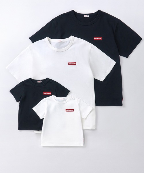 MIKI HOUSE(ミキハウス)の「【WEB限定】ワッペンロゴ半袖Tシャツ(大人用)(Tシャツ/カットソー・レディース・サーモンピンク/ブルー系その他/ブラック/パープル/グリーン/ホワイト・L(175-185cm)/M(165-175cm)/S(155-165cm))」の7枚目の写真
