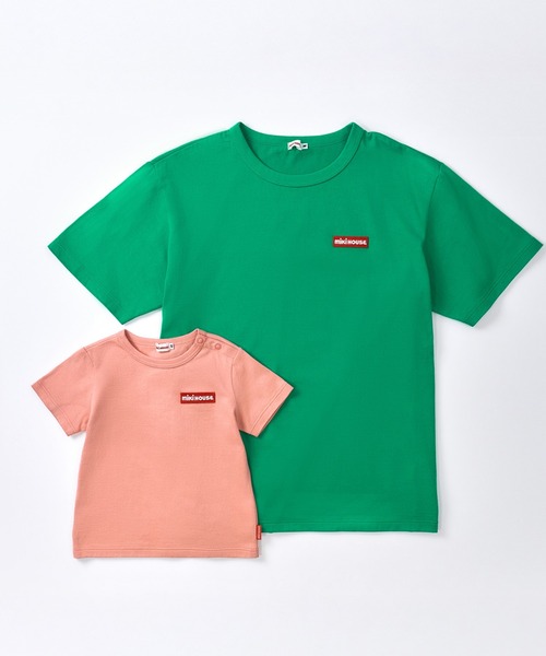 MIKI HOUSE(ミキハウス)の「【WEB限定】ワッペンロゴ半袖Tシャツ(大人用)(Tシャツ/カットソー・レディース・サーモンピンク/ブルー系その他/ブラック/パープル/グリーン/ホワイト・L(175-185cm)/M(165-175cm)/S(155-165cm))」の8枚目の写真