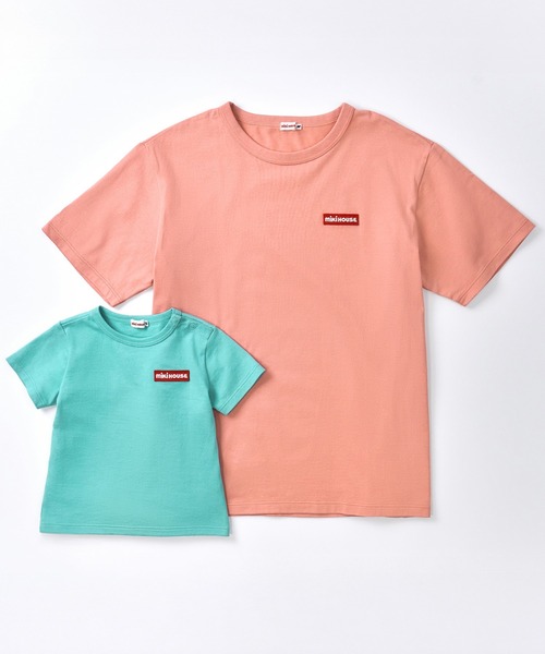 MIKI HOUSE(ミキハウス)の「【WEB限定】ワッペンロゴ半袖Tシャツ(大人用)(Tシャツ/カットソー・レディース・サーモンピンク/ブルー系その他/ブラック/パープル/グリーン/ホワイト・L(175-185cm)/M(165-175cm)/S(155-165cm))」の9枚目の写真
