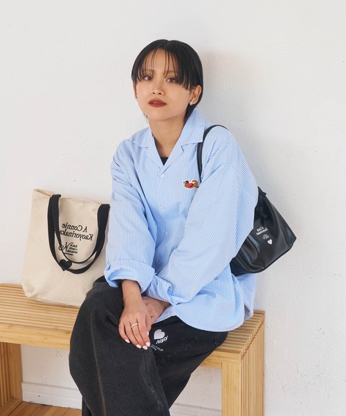 catpunch stripe shirts / キャットパンチストライプシャツ