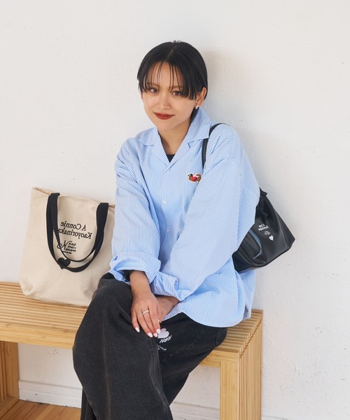 catpunch stripe shirts / キャットパンチストライプシャツ（シャツ