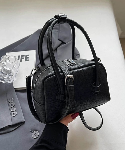ほむら　ボストンショルダーバッグ（M）ハンドメイド ボストンバッグ 小さめ ショルダーバッグ[品番：II000011432