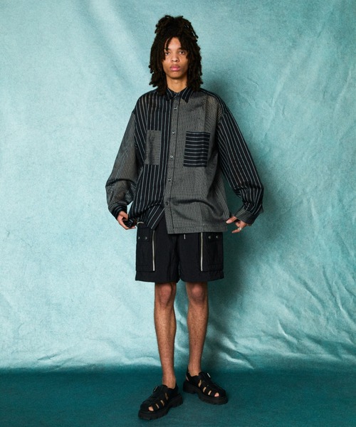 TAUPE(トープ)の「TAUPE/トープ/STRIPE LOOSE SHIRTS(Tシャツ/カットソー・メンズ・その他18/ブラック・2/1)」の3枚目の写真