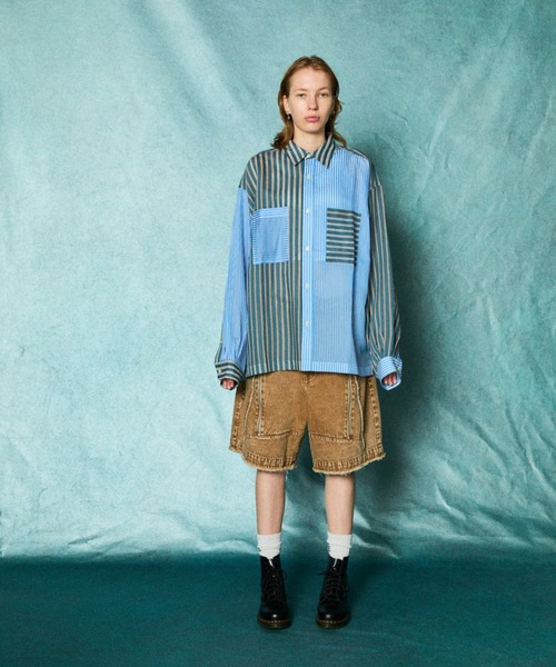 TAUPE(トープ)の「TAUPE/トープ/STRIPE LOOSE SHIRTS(Tシャツ/カットソー・メンズ・その他18/ブラック・2/1)」の4枚目の写真