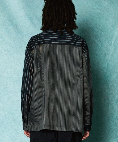 TAUPE(トープ)の「TAUPE/トープ/STRIPE LOOSE SHIRTS(Tシャツ/カットソー・メンズ・その他18/ブラック・2/1)」の5枚目の写真