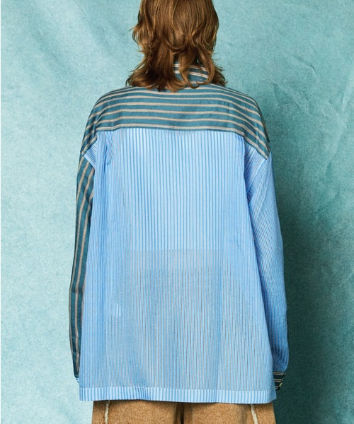 TAUPE(トープ)の「TAUPE/トープ/STRIPE LOOSE SHIRTS(Tシャツ/カットソー・メンズ・その他18/ブラック・2/1)」の6枚目の写真
