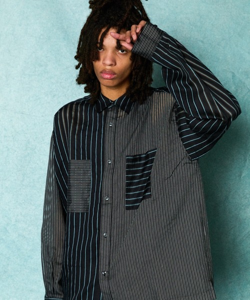 TAUPE(トープ)の「TAUPE/トープ/STRIPE LOOSE SHIRTS(Tシャツ/カットソー・メンズ・その他18/ブラック・2/1)」の7枚目の写真