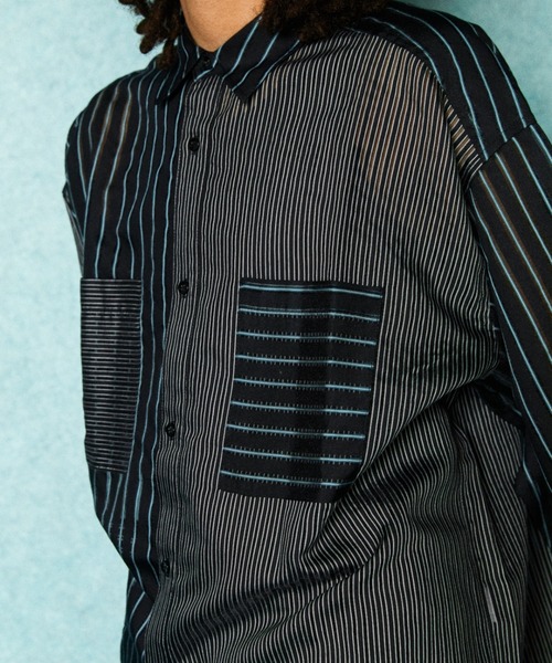TAUPE(トープ)の「TAUPE/トープ/STRIPE LOOSE SHIRTS(Tシャツ/カットソー・メンズ・その他18/ブラック・2/1)」の11枚目の写真