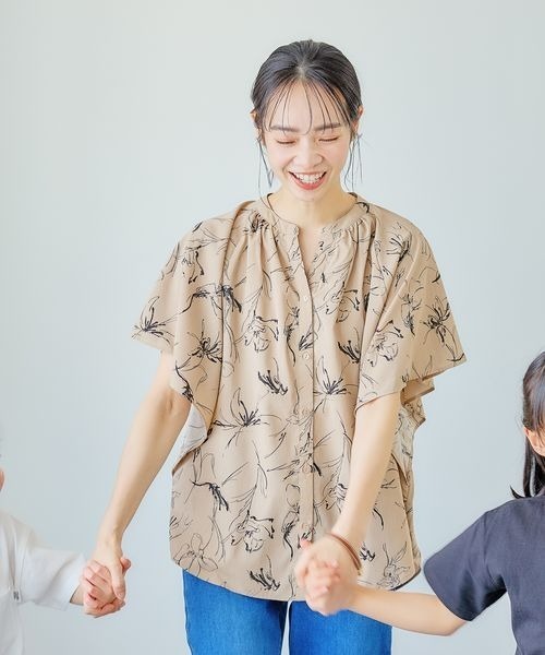 FOUND GOOD（ファウンドグッド）の「コタットスキッパーBL/SS（シャツ/ブラウス・レディース・ベージュ/ブルー系/ネイビー/ブルー系5/アイボリー/ブラック・L/S/M）」の3枚目の写真