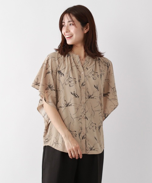 FOUND GOOD（ファウンドグッド）の「コタットスキッパーBL/SS（シャツ/ブラウス・レディース・ベージュ/ブルー系/ネイビー/ブルー系5/アイボリー/ブラック・L/S/M）」の8枚目の写真