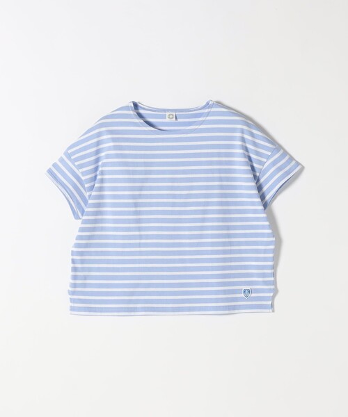 ORCIVAL(オーシバル)の「ORCIVAL:〈手洗い可能〉マリンボーダー ボックス ショートスリーブ TEE(Tシャツ/カットソー・レディース・イエロー/ラベンダー/ブルー・ONE SIZE)」の1枚目の写真