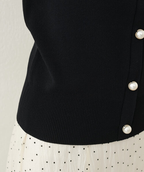 natural couture（ナチュラルクチュール）の「BIGパールノースリニット（ニット/セーター・レディース・ミント/ピンク/ブルー/アイボリー/ブラック・FREE）」の22枚目の写真