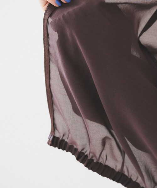 UNTITLED（アンタイトル）の「【トレンド/洗える/軽い】シアーブルゾン（ブルゾン・レディース・ダークブラウン/チャコールグレー/ライトベージュ・00/01/02/03/04/44/48/50）」の17枚目の写真