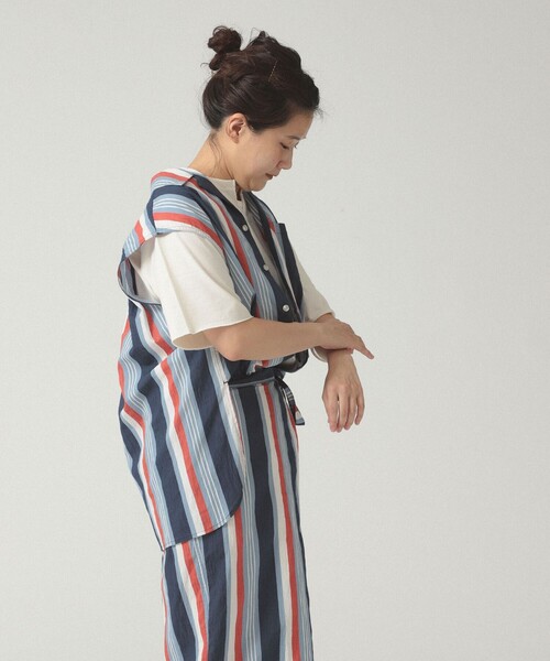 BEAMS BOY - 【美品】A×BEAMS BOY 別注ボーイスカウト　ノースリーブ BEAMS BOY（ビームス ボーイ）フラワー サーマル ノースリーブ