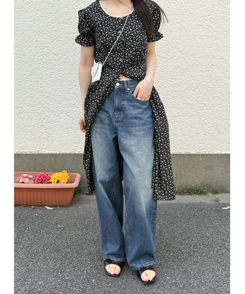 wide curve denim pants / ワイドカーブデニムパンツ（デニム