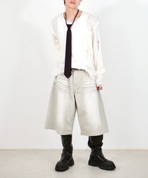 Chikashitsu +(`JVcvX)́yChikashitsu{z8-length bermuda denim pants / y`JVcvXz8o~[_n[tfjpc(fjpc)