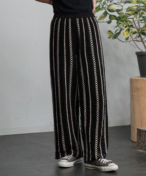 AMERICAN RAG CIE(アメリカンラグシー)の「ラメレースパンツ(その他パンツ・レディース・オフホワイト/ブラック・FREE)」の2枚目の写真