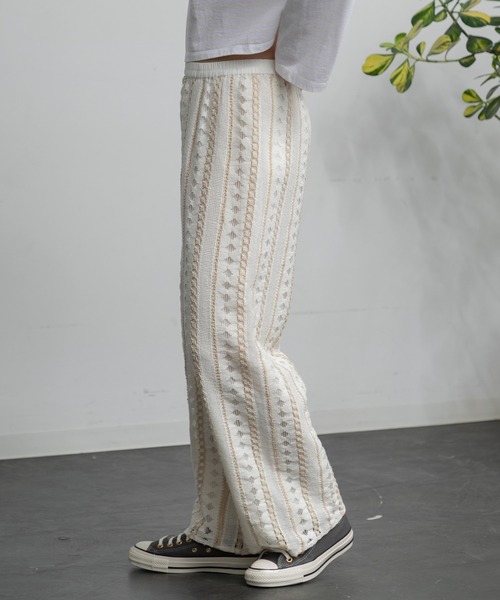 AMERICAN RAG CIE(アメリカンラグシー)の「ラメレースパンツ(その他パンツ・レディース・オフホワイト/ブラック・FREE)」の8枚目の写真
