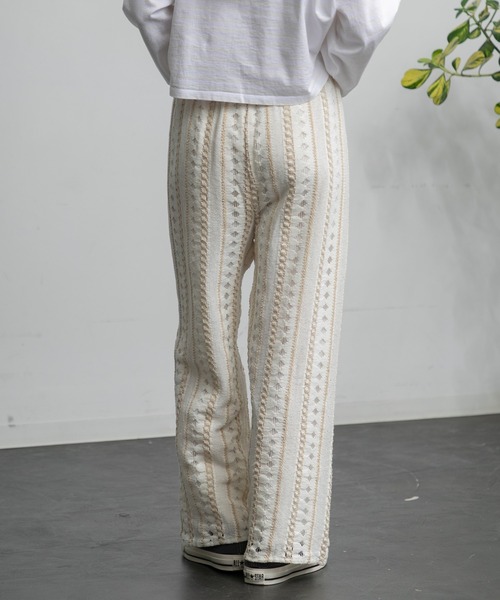 AMERICAN RAG CIE(アメリカンラグシー)の「ラメレースパンツ(その他パンツ・レディース・オフホワイト/ブラック・FREE)」の9枚目の写真