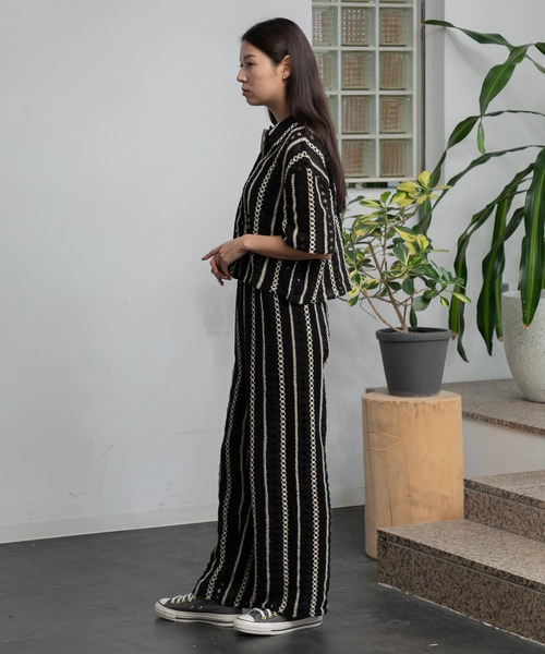 AMERICAN RAG CIE(アメリカンラグシー)の「ラメレースパンツ(その他パンツ・レディース・オフホワイト/ブラック・FREE)」の16枚目の写真