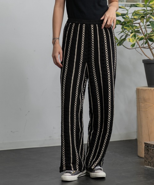 AMERICAN RAG CIE(アメリカンラグシー)の「ラメレースパンツ(その他パンツ・レディース・オフホワイト/ブラック・FREE)」の18枚目の写真