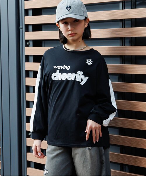 algy(アルジー)の「UVカットロンT(Tシャツ/カットソー・キッズ・ブラック/オフホワイト/グレー・XX-SMALL/X-SMALL/MEDIUM/SMALL)」の1枚目の写真