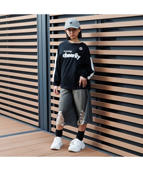 algy(アルジー)の「UVカットロンT(Tシャツ/カットソー・キッズ・ブラック/オフホワイト/グレー・XX-SMALL/X-SMALL/MEDIUM/SMALL)」の12枚目の写真