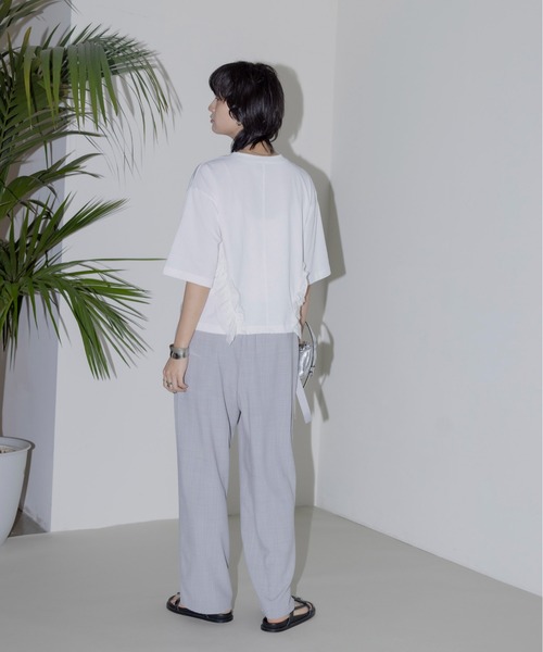 テープロゴ エンブロ ゆるスラックスパンツ Eimee Law│Eimee