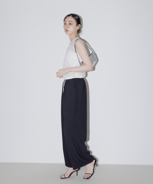 テープロゴ エンブロ ゆるスラックスパンツ Eimee Law│Eimee