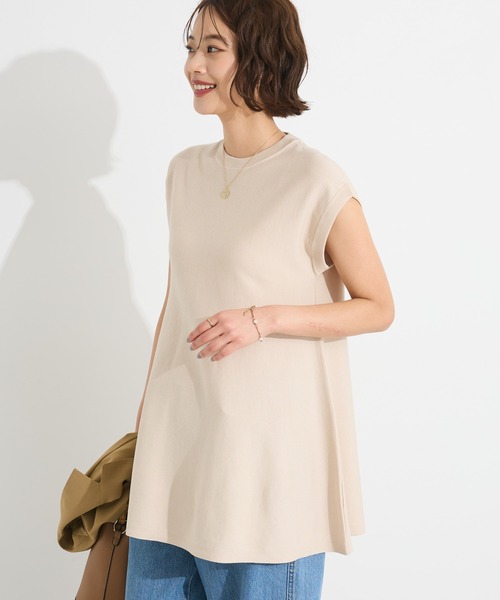 CRAFT STANDARD BOUTIQUE（クラフトスタンダードブティック）の「洗える/UVカット/毛玉軽減 ファンクショナルニットノースリーブフレアプルオーバー◆（ニット/セーター・レディース・ブラウン/パープル/ブラック/ライトベージュ・FREE）」の3枚目の写真