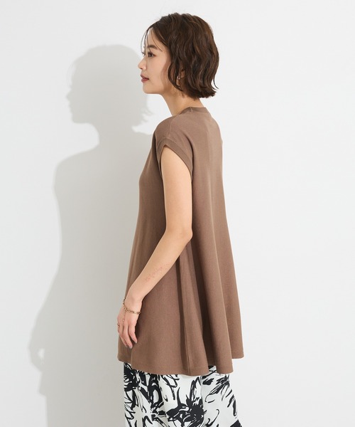 CRAFT STANDARD BOUTIQUE（クラフトスタンダードブティック）の「洗える/UVカット/毛玉軽減 ファンクショナルニットノースリーブフレアプルオーバー◆（ニット/セーター・レディース・ブラウン/パープル/ブラック/ライトベージュ・FREE）」の7枚目の写真