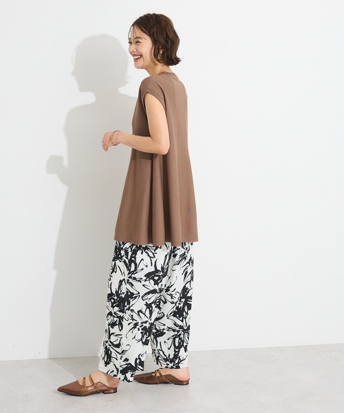 CRAFT STANDARD BOUTIQUE（クラフトスタンダードブティック）の「洗える/UVカット/毛玉軽減 ファンクショナルニットノースリーブフレアプルオーバー◆（ニット/セーター・レディース・ブラウン/パープル/ブラック/ライトベージュ・FREE）」の10枚目の写真