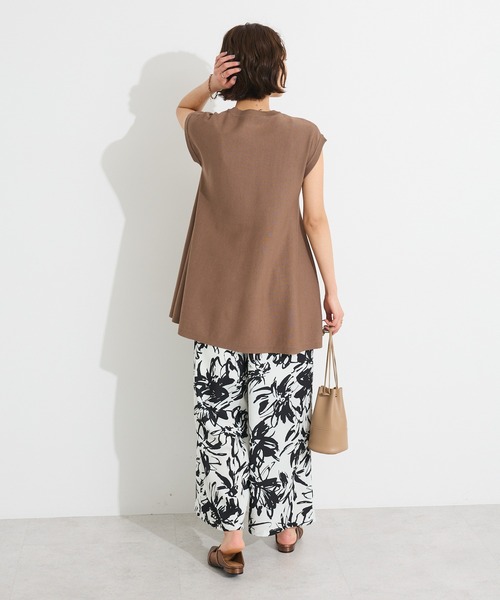 CRAFT STANDARD BOUTIQUE（クラフトスタンダードブティック）の「洗える/UVカット/毛玉軽減 ファンクショナルニットノースリーブフレアプルオーバー◆（ニット/セーター・レディース・ブラウン/パープル/ブラック/ライトベージュ・FREE）」の11枚目の写真