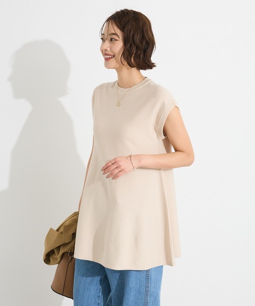 CRAFT STANDARD BOUTIQUE（クラフトスタンダードブティック）の「洗える/UVカット/毛玉軽減 ファンクショナルニットノースリーブフレアプルオーバー◆（ニット/セーター・レディース・ブラウン/パープル/ブラック/ライトベージュ・FREE）」の13枚目の写真