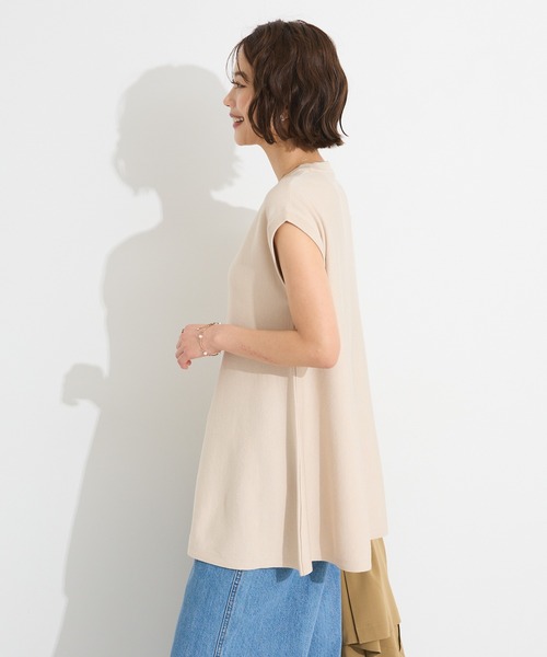 CRAFT STANDARD BOUTIQUE（クラフトスタンダードブティック）の「洗える/UVカット/毛玉軽減 ファンクショナルニットノースリーブフレアプルオーバー◆（ニット/セーター・レディース・ブラウン/パープル/ブラック/ライトベージュ・FREE）」の14枚目の写真