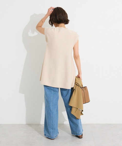 CRAFT STANDARD BOUTIQUE（クラフトスタンダードブティック）の「洗える/UVカット/毛玉軽減 ファンクショナルニットノースリーブフレアプルオーバー◆（ニット/セーター・レディース・ブラウン/パープル/ブラック/ライトベージュ・FREE）」の18枚目の写真