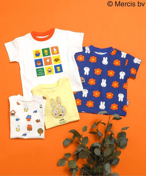 Miffy（ ミッフィー）の「【リンク】Dick Bruna バラエティTシャツ（Tシャツ/カットソー・キッズ・ブルー/オフホワイト/レインボー/イエロー・80/90/100/110/120/130）」の5枚目の写真